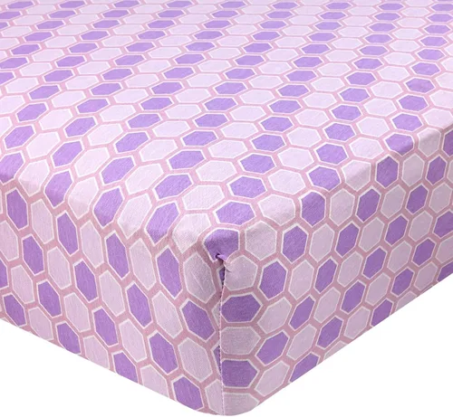 Vista 25 de Sábana ajustable de algodón tejido en jersey para cuna o cama para niño o niña, de Abstract