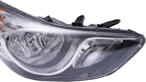 Vista 3 de Compatible con Hyundai Elantra Sedan 2011-2013 Conjunto de repuesto de faros delanteros, lámpara de repuesto de proyector halógeno, luz del lado