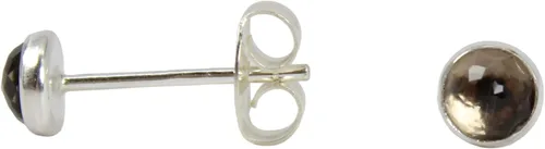 Vista 20 de Pendientes de tuerca con piedras preciosas para mujeres y niñas, 4 mm redondos, bisel de plata de ley 925