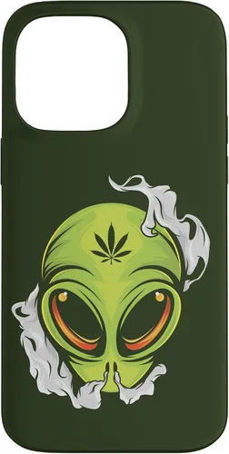 Vista 21 de Alien UFO Cannabis Marijuana Weed Hemp THC Ganja Gift Case for iPhone 17