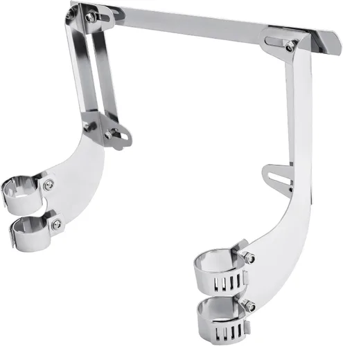 Vista 3 de Green-L 1.53 pulgadas Soporte de Parabrisas Compatible con Harley Dyna, Montura de Cromo