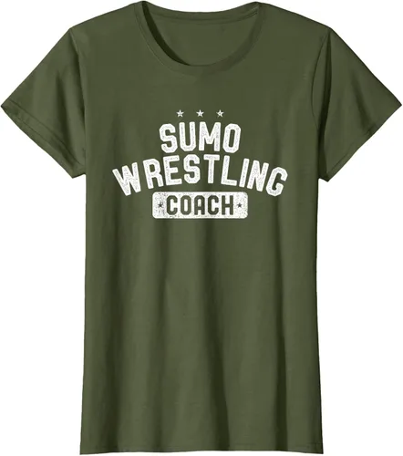 Vista 82 de Camiseta vintage de lucha libre Sumo Entrenador de lucha libre, Negro, S