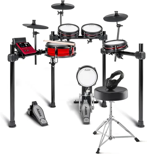 Vista 12 de Alesis Nitro Pro y Strike Amp 8 MK2 - Juego de batería eléctrica con altavoz amplificador de batería de 8 pulgadas de 2000 W, con Bluetooth