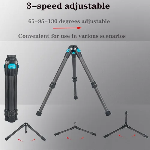 Vista 4 de True Carbon Fiber 3model Micro Desktop Mini trípode para Insta360 Insta 360 Azul