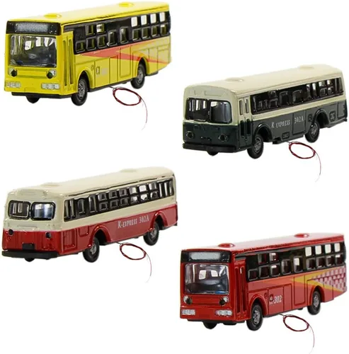 Vista 9 de EBS15002 4pcs 1:150 Modelo Iluminado Autobús de Coches con 12V Luces LED para Diseño de Edificio Fundido a Presión Nuevo