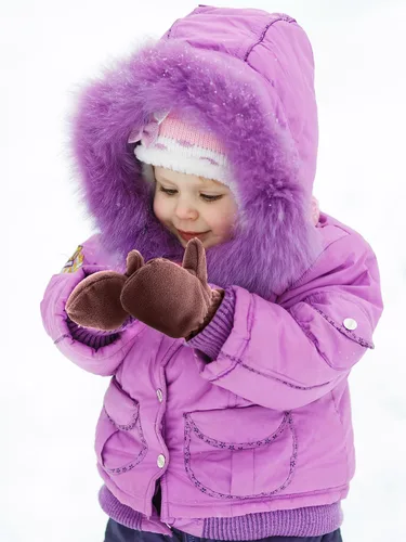 Vista 2 de 3 pares de guantes de forro polar para niños pequeños, guantes cálidos de invierno resistentes al viento, guantes de esquí para niños y niñas