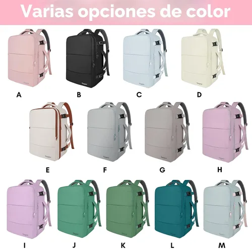 Vista 2 de Taygeer - Mochila de viaje para mujeres, mochila de cabina con puerto de carga USB y bolsa para zapatos, mochila TSA para laptop de 15.6 pulgadas