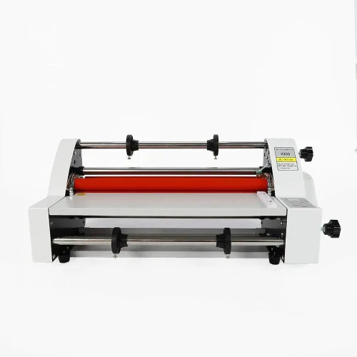 Vista 3 de Máquina laminadora, V350 13 pulgadas Máquina laminadora de laminado en frío en caliente cuatro rodillos de control de temperatura digital Laminador