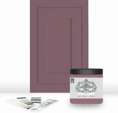 Vista 167 de Pintura TODO EN UNO, Abbey (gris cálido), Muestra de 8oz - Pintura duradera para gabinetes y muebles. Imprimación y capa superior incorporadas,