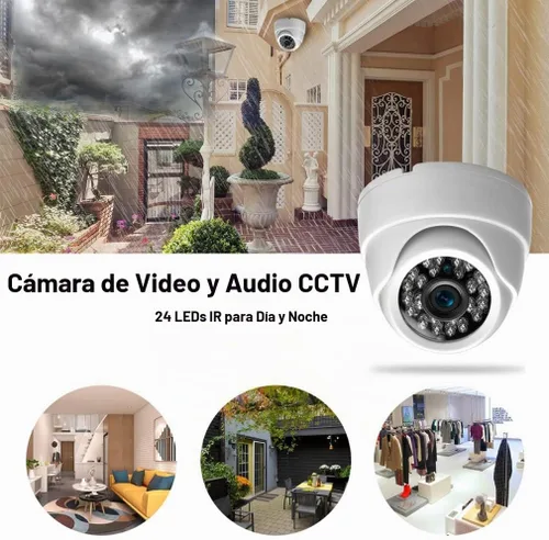 Vista 5 de CCTV 24ir LED 1/3 CCD 800tvl cámara audio interior de la bóveda D/n cámara de vigilancia de seguridad