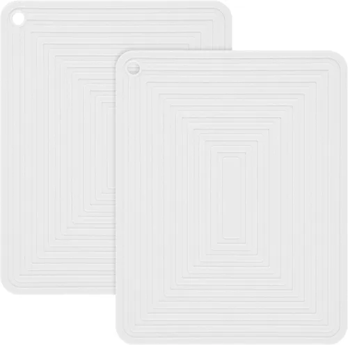 Vista 7 de Salvamanteles para platos calientes, salvamanteles de silicona para ollas y sartenes calientes, almohadillas calientes para cocina, tapetes