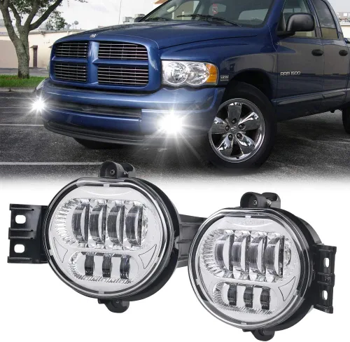 Vista 8 de Luces antiniebla LED compatibles con Dodge Ram 1500 2002-2008, Ram 2500 3500 2003-2009, Dodge Durango 2004-2006, repuesto de montaje de faros