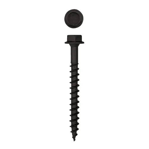 Vista 6 de Tornillos de retraso de madera estructural con cabeza hexagonal exterior de 1/2 "x 5" Powerlags Hex (25 EA)