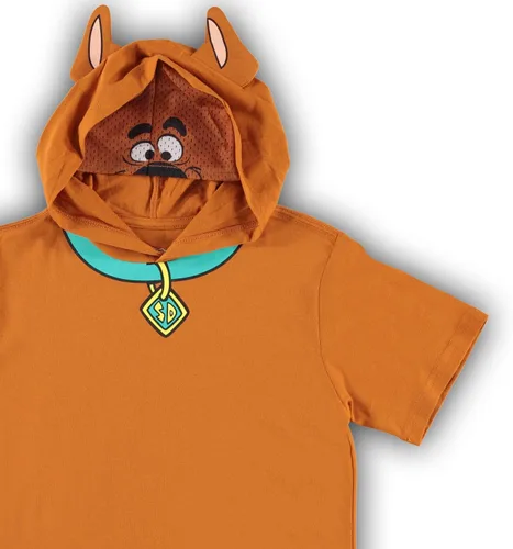 Vista 6 de Scooby-Doo Camisa de disfraz para niños, Shaggy, Velma Tee Mystery Machine Van Disfraz con capucha para cosplay