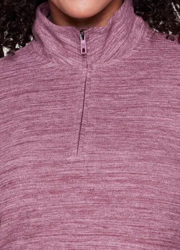 Vista 5 de Avalanche Sudadera con cremallera de 14 para mujer, ligera, con cremallera parcial y cuello alto falso