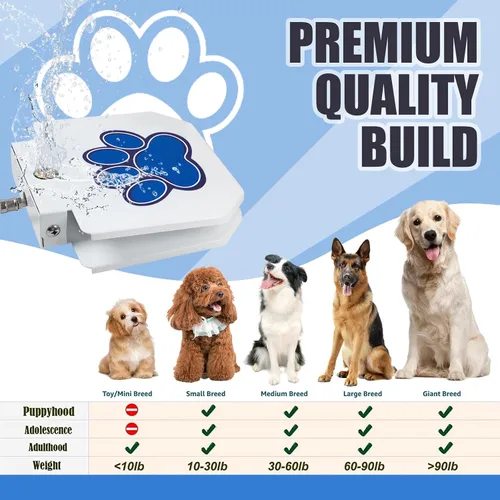 Vista 5 de Poofzy Fuente de agua para perros, rociador de agua para perros grandes, con juego de válvulas de cobre mejorado, fácil de usar, agua dulce