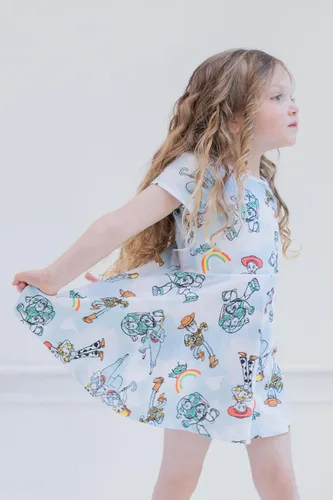 Vista 4 de Disney Vestido skater de felpa francesa para bebés y niños grandes (18 meses - 14-16)