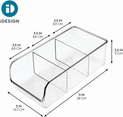 Vista 4 de Organizador para la nevera InterDesign, Plástico, Transparente, M