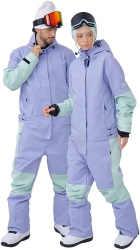 Vista 7 de Snowverb - Traje de nieve de una pieza para hombre, para snowverb, impermeable, para esquí, invierno, para exteriores, unisex, para snowverb