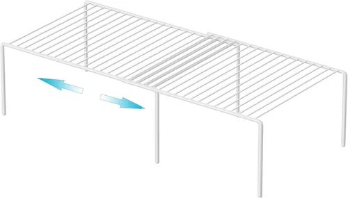 Vista 11 de iPEGTOP Organizador de armario de cocina expandible, 2 piezas ajustables para congelador, estante de alambre de almacenamiento de alambre a prueba