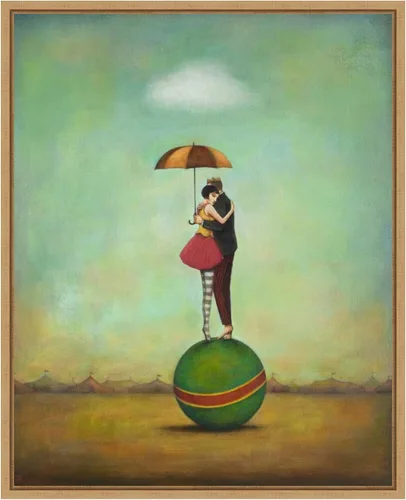 Vista 12 de Amanti Art Lienzo enmarcado para pared, 20 x 16 pulgadas, romance de circo, por Duy Huynh, lienzo enmarcado para pared, obras de entretenimiento