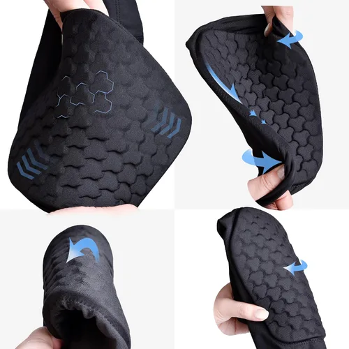 Vista 3 de Rodilleras largas de baloncesto para niños, jóvenes y adultos, mangas de compresión acolchadas para piernas para voleibol y fútbol, 1 par