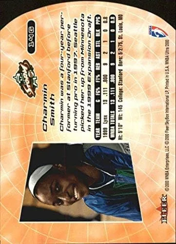Vista 2 de 2000 Ultra WNBA Gold Medallion #14 Charmin Smith WNBA - Tarjeta de intercambio de baloncesto