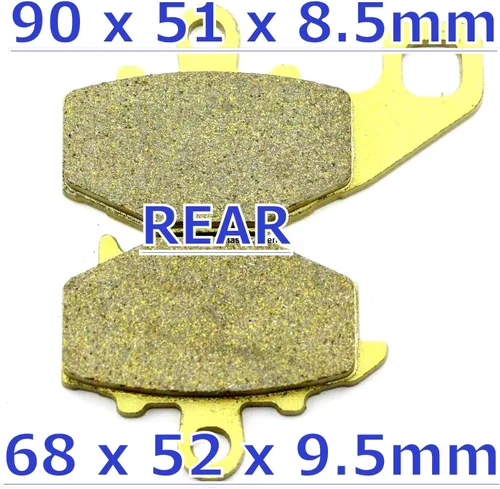 Vista 4 de Pastillas de freno delanteras traseras Frenos para Kawasaki ER-6N 2009-2016 - Ninja 650 R EX650 2006-2016 - Z750 2004-2006 - Z750S 2005-2007 - GPz