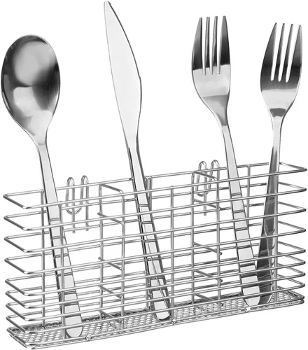 Vista 7 de SANNO - Estante de secado de utensilios de acero inoxidable y organizador de cubiertos con ganchos, soporte extraíble para cubiertos, color negro