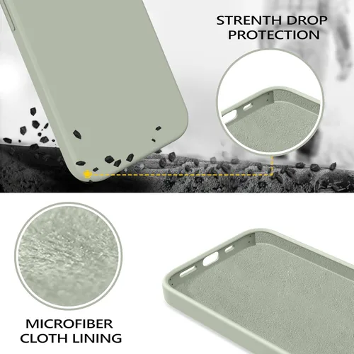 Vista 3 de BENTOBEN Funda compatible con iPhone 14, silicona suave, goma de gel, parachoques, forro de microfibra, parte trasera dura, a prueba de golpes Calke