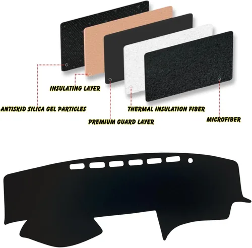 Vista 4 de Tapete para tablero con cubierta para salpicadero, antideslizante, personalizado, compatible con Acura TL 2004 2005 2006 2007 2008, protector