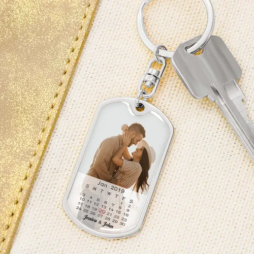 Vista 6 de Llavero personalizado para parejas llavero Drive Safe I Need You Here With Me regalos para novio novia marido esposa
