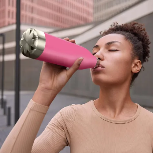 Vista 7 de Mont-Clair H2O - Botella de agua de acero inoxidable aislada al vacío, sin BPA, botella de bebidas frías 12 horas y calientes las 24 horas, metal
