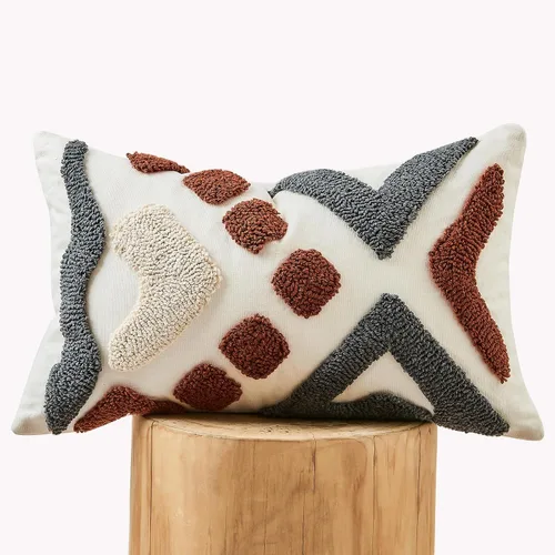 Vista 14 de lifein Fundas de almohada de 18 x 18 pulgadas, fundas de almohada copetudas de jacquard bohemio, fundas de almohada decorativas para casa de campo