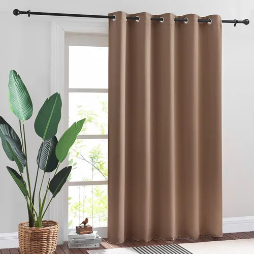 Vista 40 de RYB HOME Cortinas portátiles para puerta con privacidad, cortinas opacas y aislantes térmicas para dormitorio, armario, sala de estar, comedor, Beige