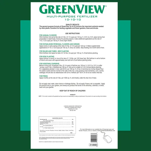 Vista 2 de GreenView Fertilizante multiusos, bolsa de 33 libras - NPK 10-10-10