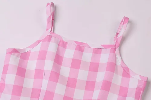 Vista 4 de Disfraz rosa para niñas, disfraz de película de cosplay, vestido de fiesta de Halloween