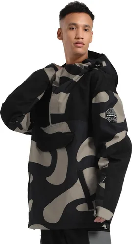 Vista 43 de GSOU SNOW Chaqueta de esquí para hombre, abrigo de nieve para snowboard, cálido, invierno, impermeable, con capucha