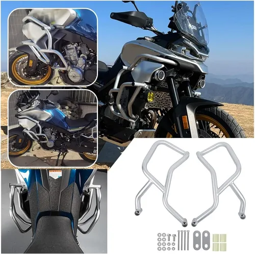 Vista 6 de Para CF-Moto 800MT MT800 MT 800 MT CF800MT 2021 2022 2023 Protector de motor de motocicleta, barras de choque de carretera, marco de jaula