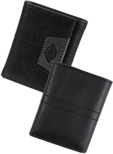 Vista 2 de Dickies Cartera triple de cuero para hombre Negro