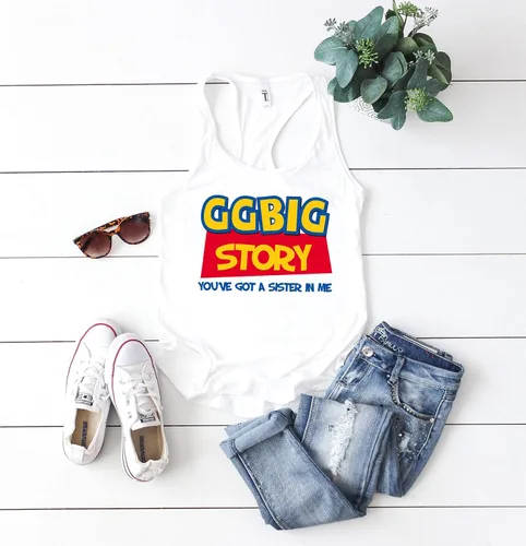 Vista 3 de Big Little GBig GGBig Sorority tanks, sorority tank, Little Big, Greek shirt, Little sister, Big Sister, Big and Little shirts D18