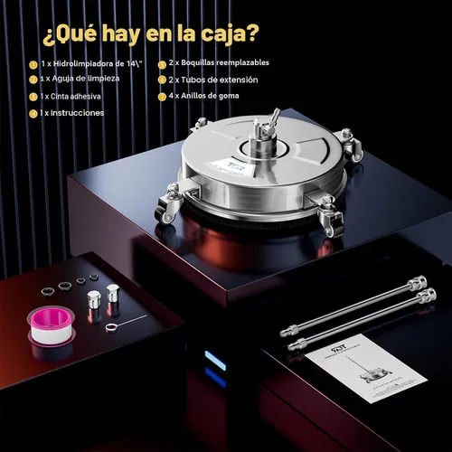Vista 4 de Limpiador de superficies de hidrolavadora de 14 pulgadas, 4000 PSI