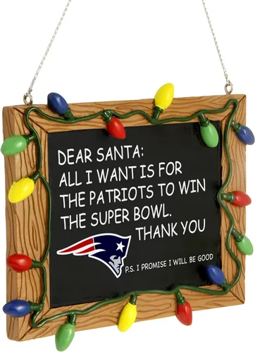 Vista 13 de NFL Resin Holiday Christmas Chalkboard Sign Ornament