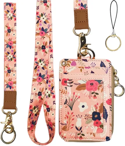 Vista 8 de bolimoss Soporte para credencial de sol y luna y cartera con cordón, cordones removibles para maestras, cartera para mujeres con correa para la Sol