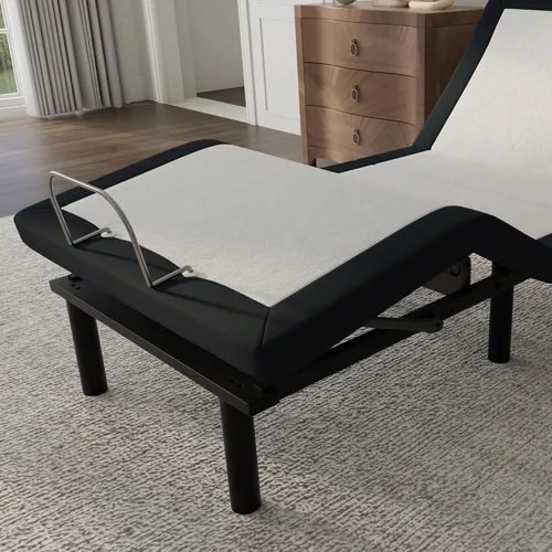 Vista 8 de Blissful Nights E4 Twin XL - Base de cama ajustable con masaje, anti ronquidos, gravedad cero, estación de carga USB doble, luz nocturna debajo