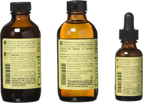 Vista 2 de CHILDLIFE ESSENTIALS - Paquete de 3 unidades de vitamina C líquida, primera defensa