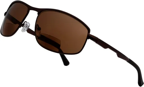 Vista 19 de BFOCO Gafas de sol bifocales con bisagras metálicas y sin tornillos para hombre - Sports Bifocal Sunnies (negro brillante) +1.00