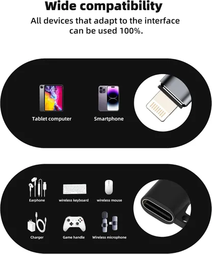 Vista 7 de Adaptador OTG de audio USB C hembra a Lightning macho (paquete de 3) para iPhone 14 13 12 11 Pro Max Tipo C Cable de carga MFI Convertidor para iPad