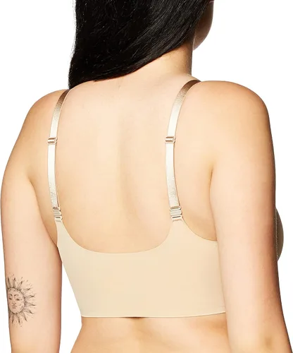 Vista 3 de Calvin Klein Women's Invisibles Comfort Lightly Lined Seamless Wireless Triangle Bralette Bra
