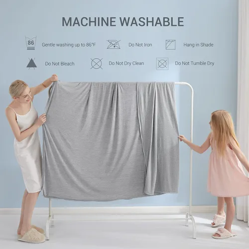 Vista 82 de Marchpower - Manta de enfriamiento para niños que duermen con calor, manta de lana fresca Arc-Chill con diseño de doble cara, fibra de enfriamiento